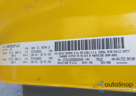 2008 Dodge Ram 1500 Slt z USA, uszkodzony, nr VIN 1D7HU18238S600505